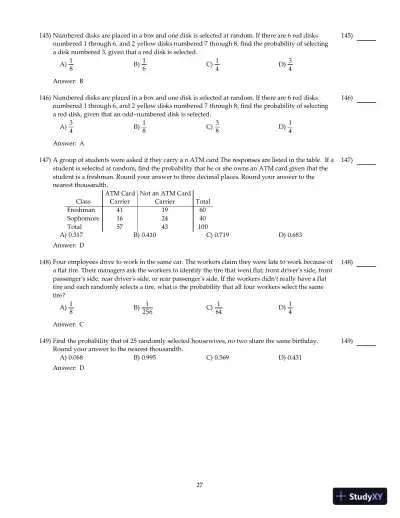 Fundamentals of Statistics, 5th Edition Test Bank - Page 28 preview image