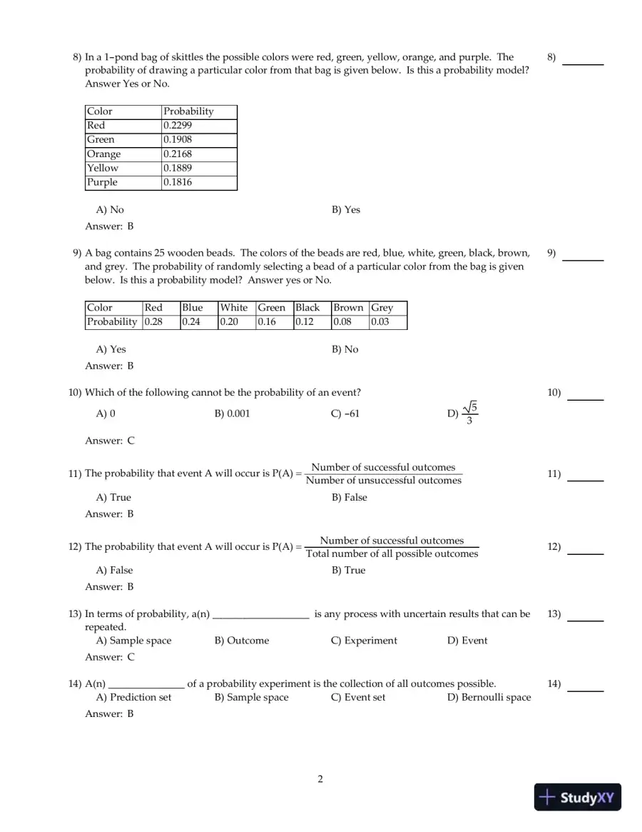 Fundamentals of Statistics, 5th Edition Test Bank, page 3