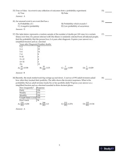 Fundamentals of Statistics, 5th Edition Test Bank - Page 4 preview image