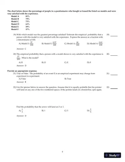 Fundamentals of Statistics, 5th Edition Test Bank - Page 5 preview image
