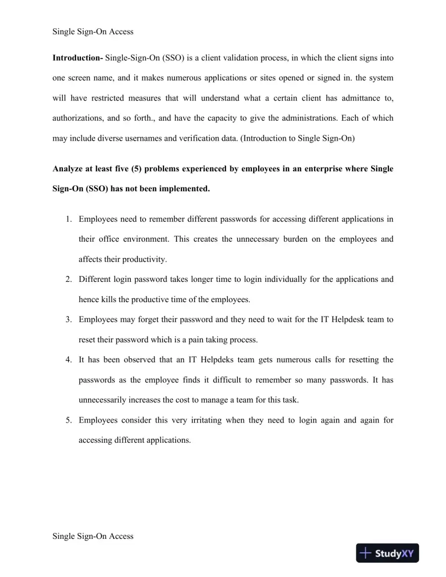 Single Sign-On Access, page 3