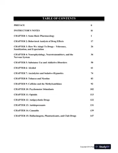 Drugs And Behavior: Introduction To Behaviorial Pharmacology, 7th Edition Test Bank - Page 1 preview image