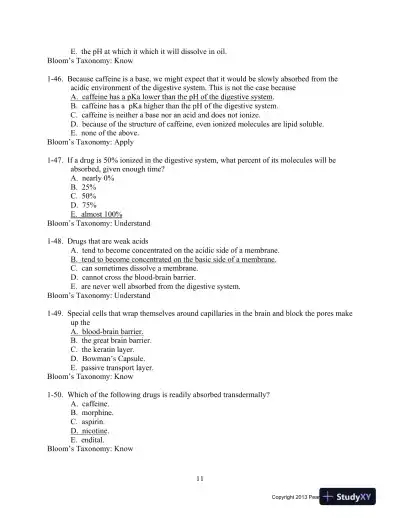 Drugs And Behavior: Introduction To Behaviorial Pharmacology, 7th Edition Test Bank - Page 13 preview image