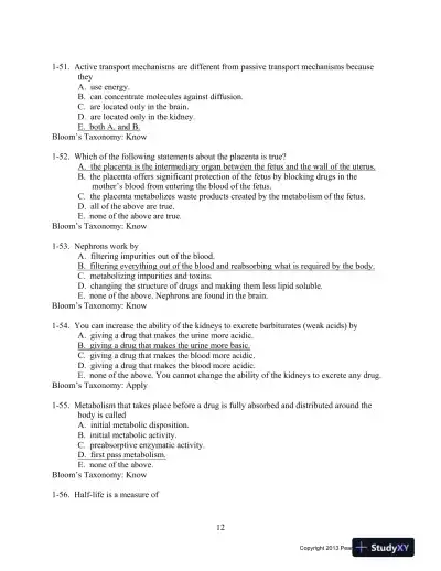 Drugs And Behavior: Introduction To Behaviorial Pharmacology, 7th Edition Test Bank - Page 14 preview image