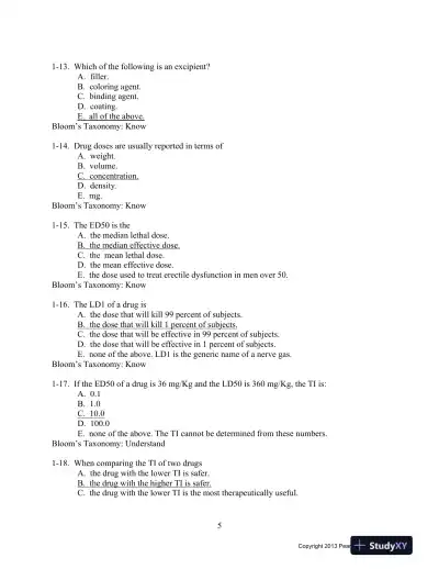 Drugs And Behavior: Introduction To Behaviorial Pharmacology, 7th Edition Test Bank - Page 7 preview image