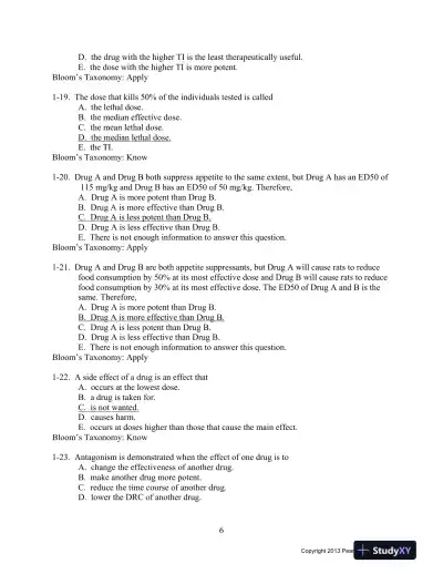 Drugs And Behavior: Introduction To Behaviorial Pharmacology, 7th Edition Test Bank - Page 8 preview image