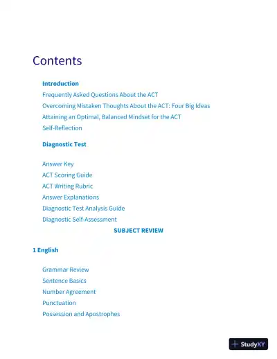 ACT Premium Study Guide with 6 Practice Tests, 4th Edition (2019) - Page 7 preview image