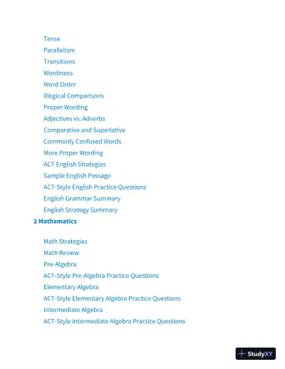 ACT Premium Study Guide with 6 Practice Tests, 4th Edition (2019) - Page 8 preview image