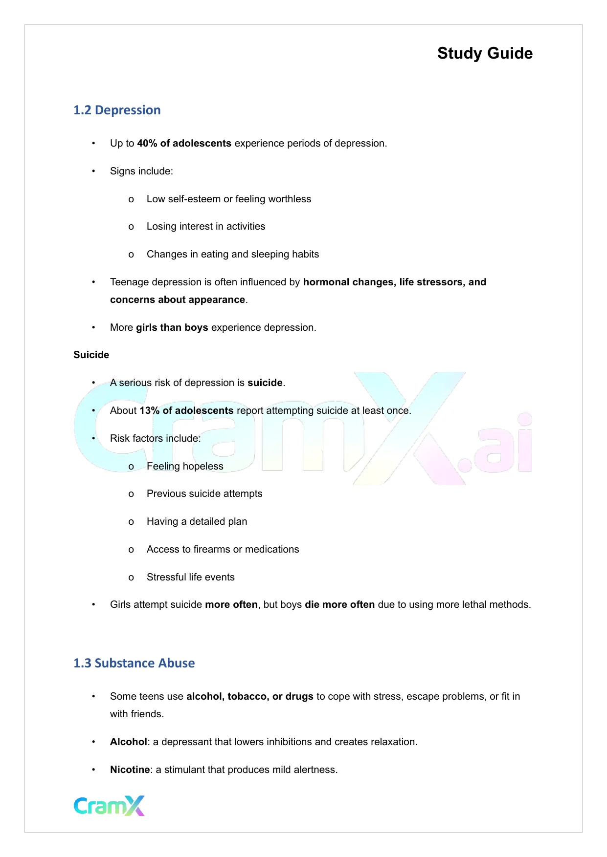 Developmental Psychology - Physical, Cognitive Development Age 12+ - Page 2 preview image