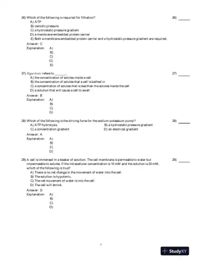 PhysioEx 9.1: Laboratory Simulations In Physiology , 1st Edition Test Bank - Page 8 preview image