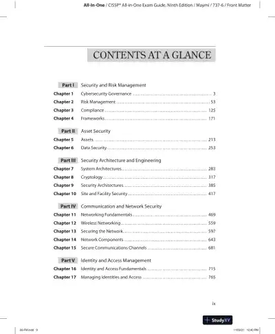 CISSP All-in-One Exam Guide (2021) - Page 11 preview image