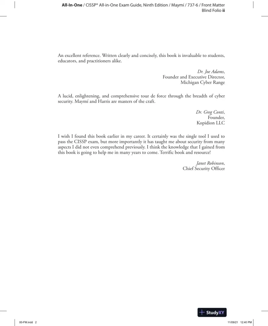 CISSP All-in-One Exam Guide (2021), page 4