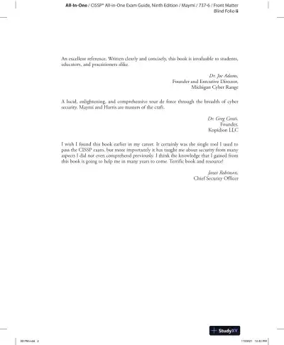 CISSP All-in-One Exam Guide (2021) - Page 4 preview image