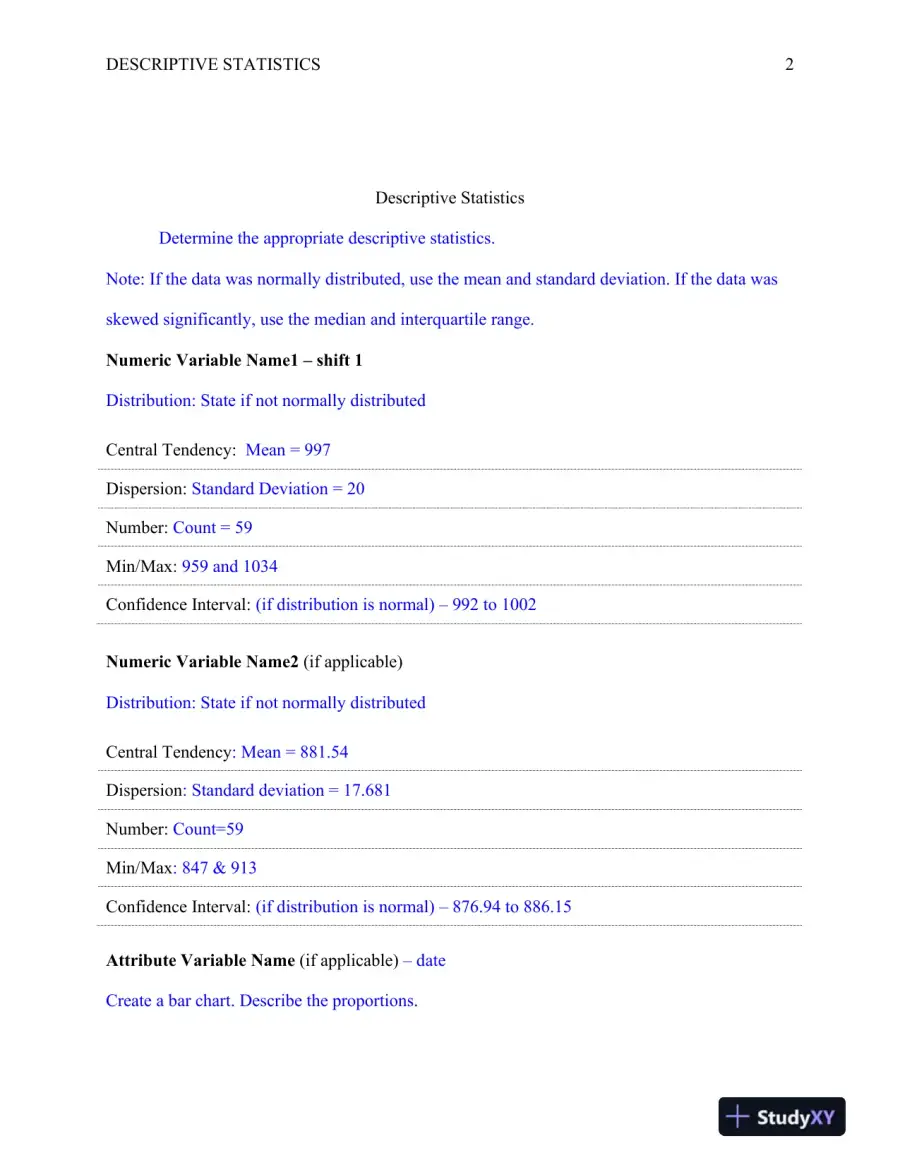 QNT/561 Descriptive Statistics, page 3