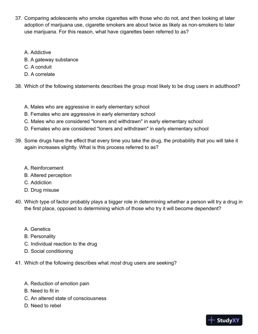 Drugs, Behaviour, and Society 2nd Canadian Edition Test Bank, page 10