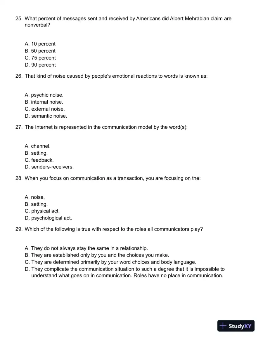 COMMUNICATING EFFECTIVELY 11th Edition Test Bank, page 5