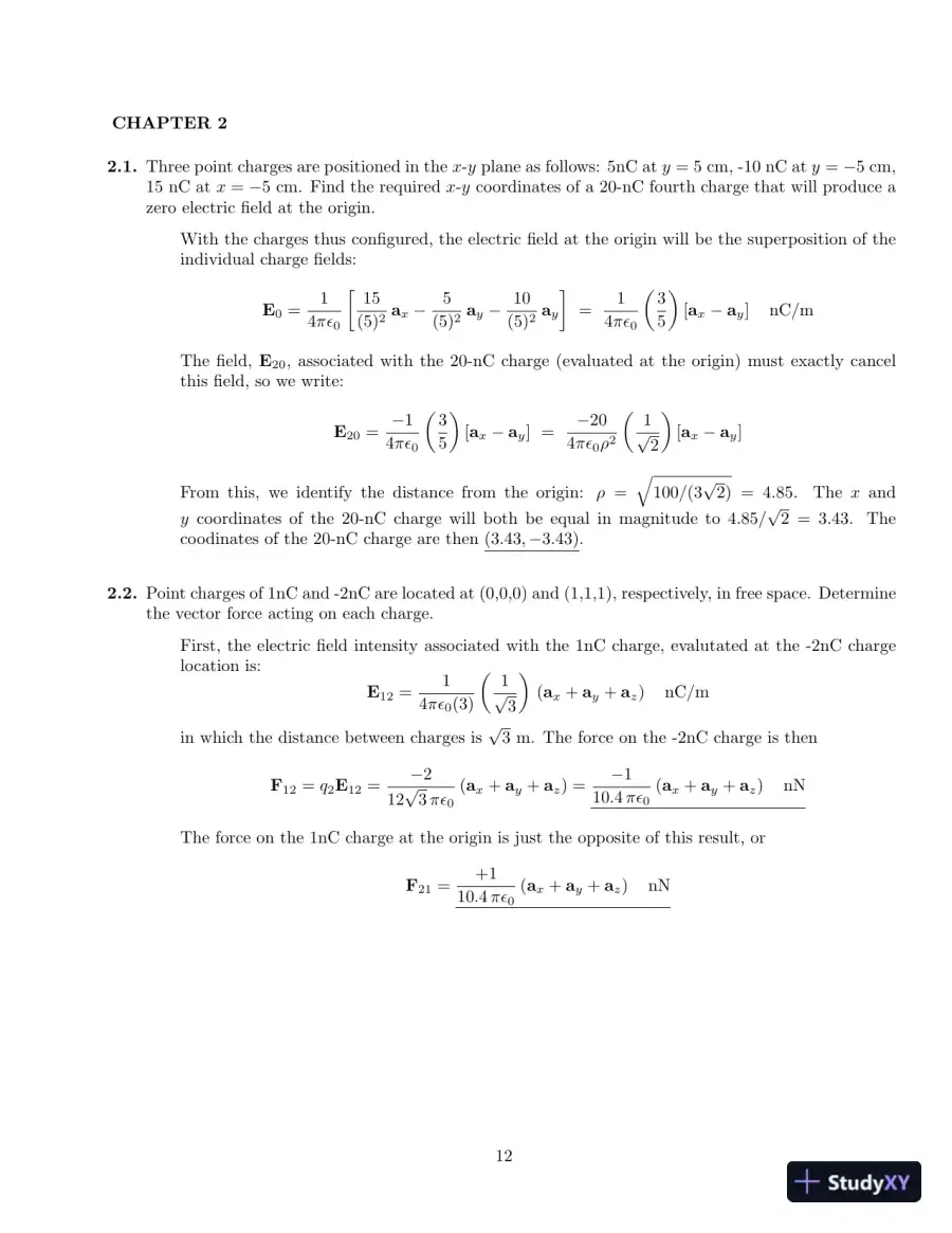 Engineering Electromagnetics, 8th Edition Solution Manual, page 13
