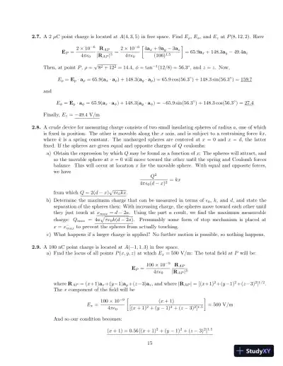 Engineering Electromagnetics, 8th Edition Solution Manual - Page 16 preview image