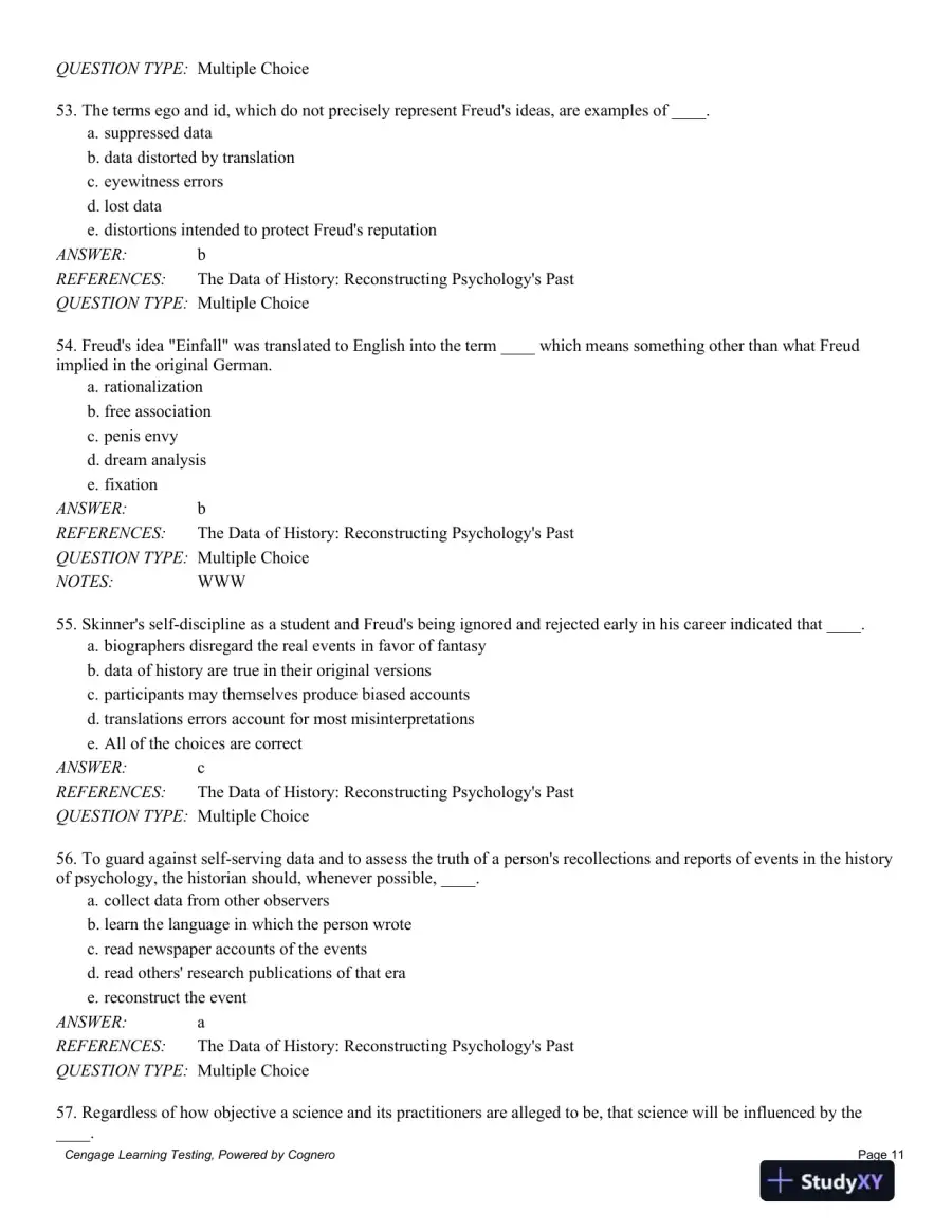 A History of Modern Psychology 11th Edition Test Bank, page 12