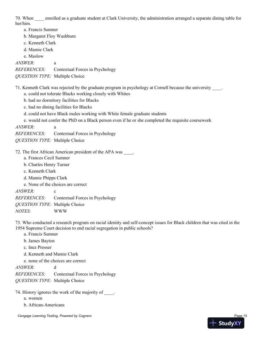 A History of Modern Psychology 11th Edition Test Bank, page 16
