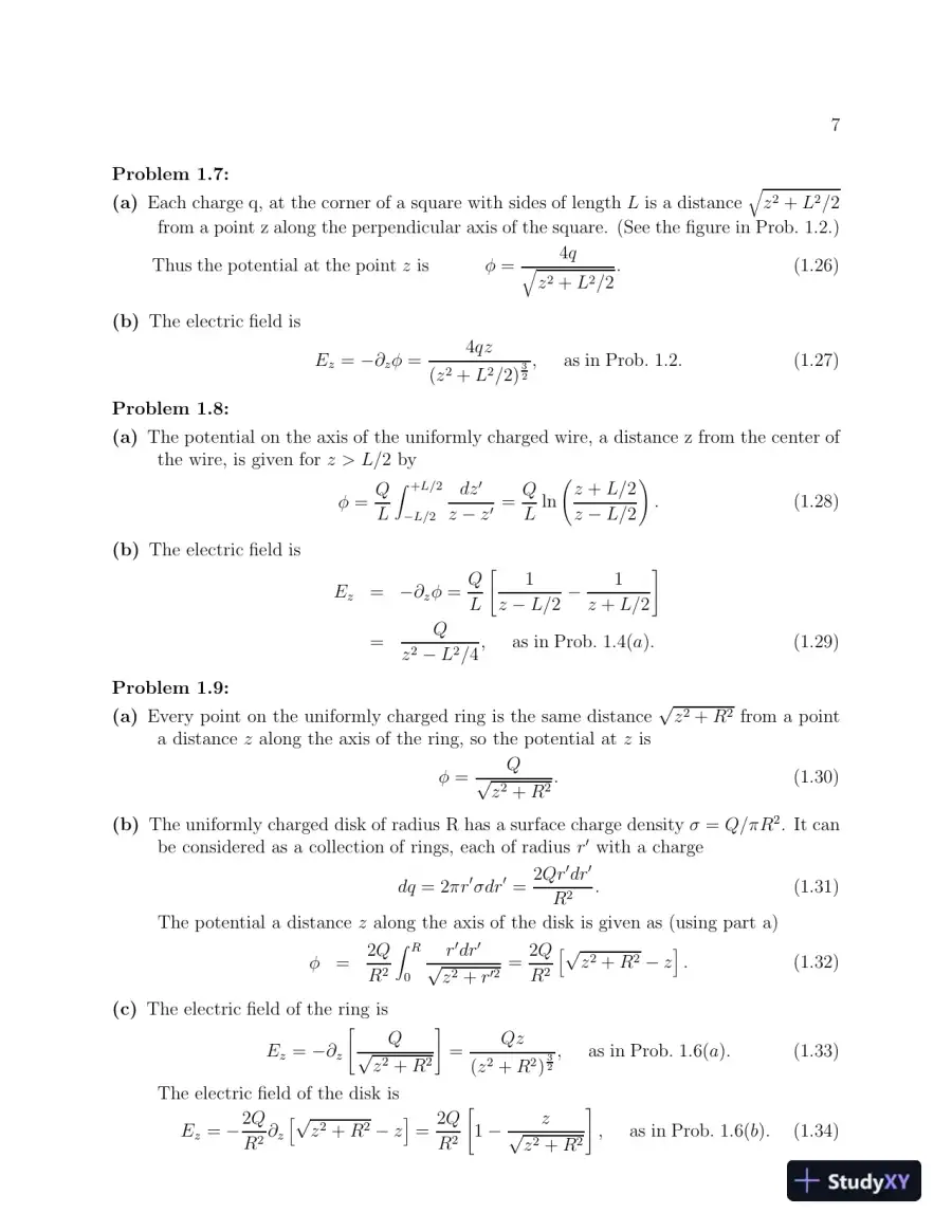 Solution Manual for Classical Electromagnetism, 1st Edition, page 11