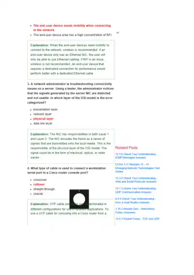 CCNA V7 Exam Answers - Page 2 preview image