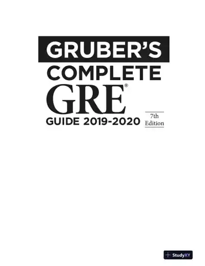 Gruber's Complete GRE Guide 2019-2020 (2019) - Page 6 preview image