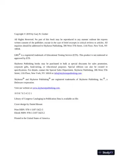Gruber's Complete GRE Guide 2019-2020 (2019) - Page 9 preview image