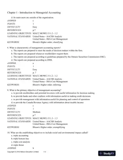 Cornerstones of Managerial Accounting 2nd Edition Test Bank - Page 10 preview image