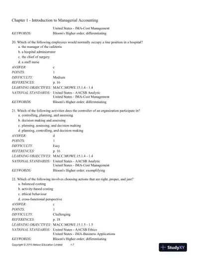 Cornerstones of Managerial Accounting 2nd Edition Test Bank - Page 14 preview image