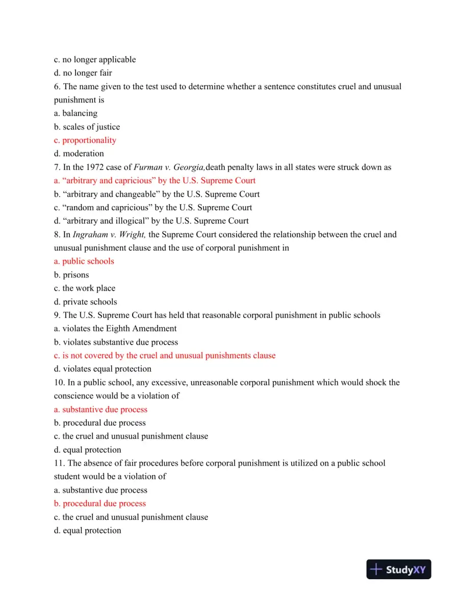 Strayer LEG320 Week 5 Quiz, page 3