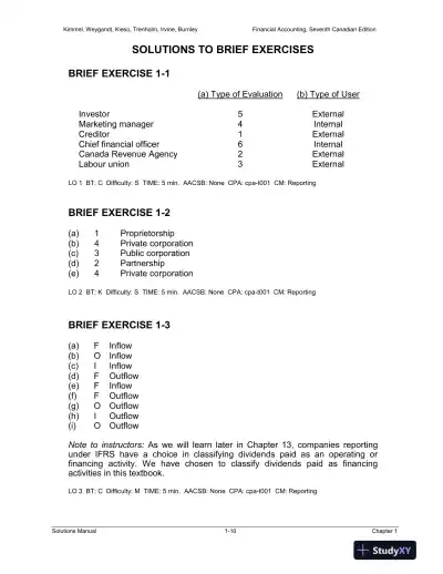 Solution Manual for Financial Accounting: Tools for Business Decision-Making, Seventh Canadian Edition - Page 11 preview image