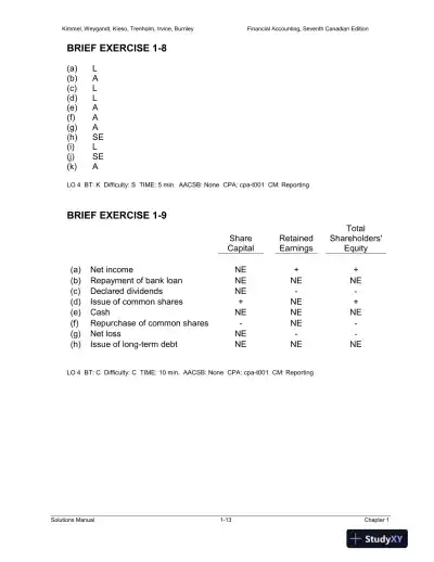 Solution Manual for Financial Accounting: Tools for Business Decision-Making, Seventh Canadian Edition - Page 14 preview image