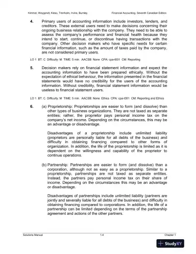 Solution Manual for Financial Accounting: Tools for Business Decision-Making, Seventh Canadian Edition - Page 5 preview image