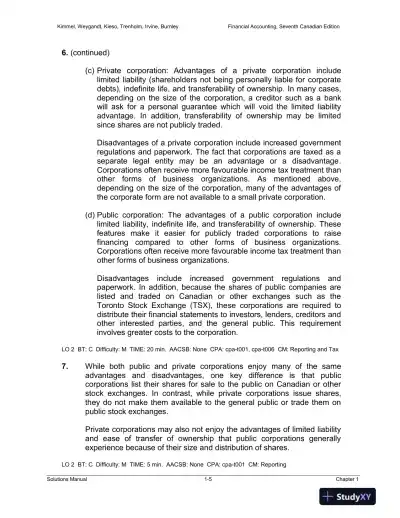 Solution Manual for Financial Accounting: Tools for Business Decision-Making, Seventh Canadian Edition - Page 6 preview image