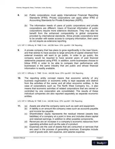 Solution Manual for Financial Accounting: Tools for Business Decision-Making, Seventh Canadian Edition - Page 7 preview image