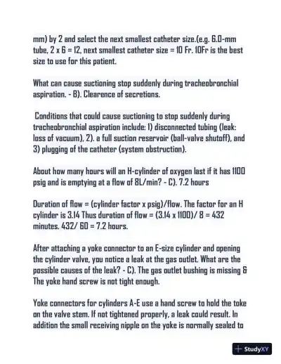 CRTE Nursing Diagnosis Practice Exam With Answers (100 Solved Questions) - Page 10 preview image