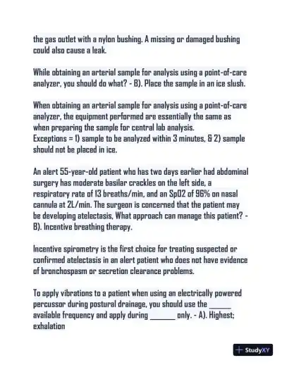 CRTE Nursing Diagnosis Practice Exam With Answers (100 Solved Questions) - Page 11 preview image