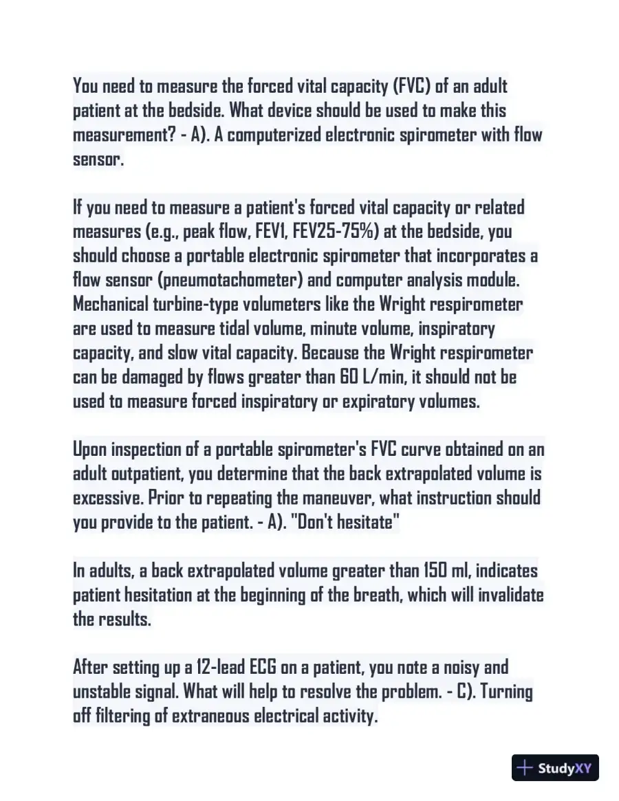 CRTE Nursing Diagnosis Practice Exam With Answers (100 Solved Questions), page 13