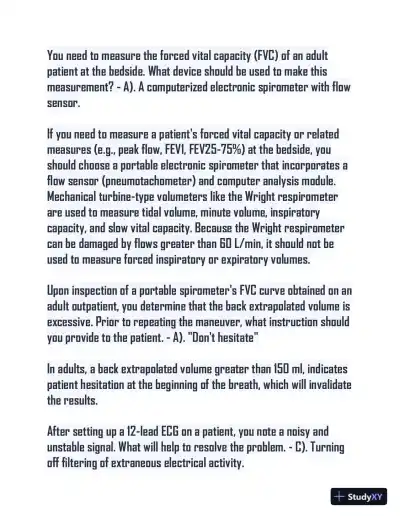 CRTE Nursing Diagnosis Practice Exam With Answers (100 Solved Questions) - Page 13 preview image