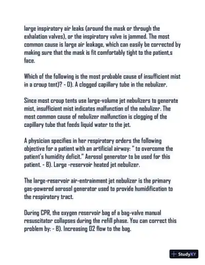 CRTE Nursing Diagnosis Practice Exam With Answers (100 Solved Questions) - Page 5 preview image