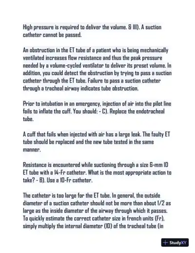 CRTE Nursing Diagnosis Practice Exam With Answers (100 Solved Questions) - Page 9 preview image