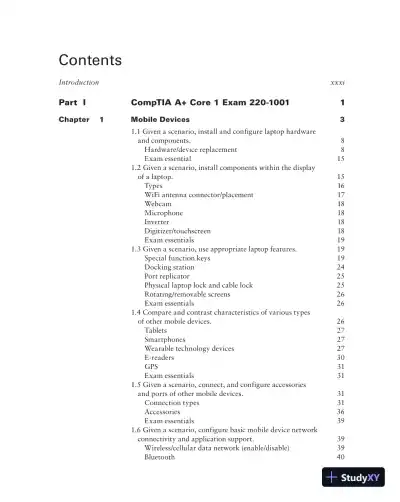 Comptia A+ Complete: Exam 220-1001 and Exam 220-1002 (2019) - Page 16 preview image