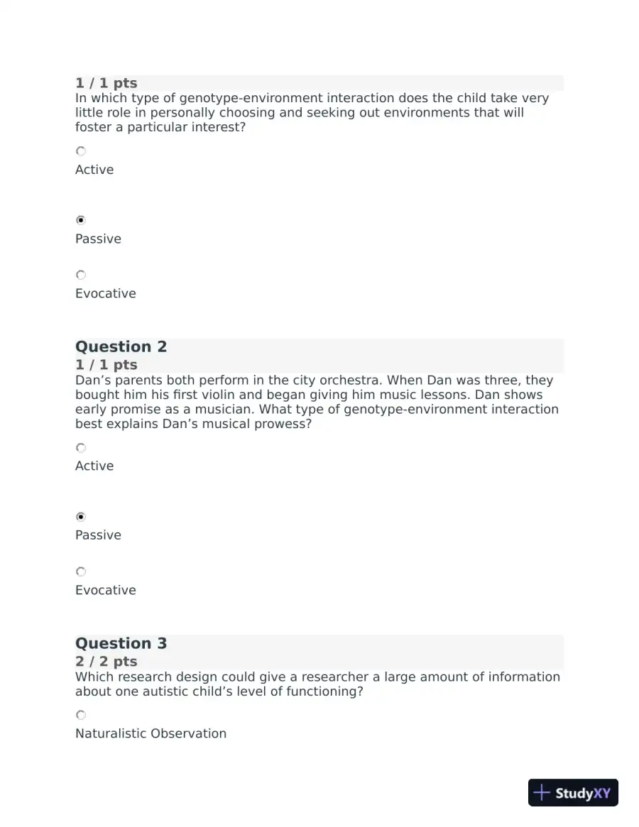 Psychology Module 2 Exam with Answers (11 Solved Questions), page 3