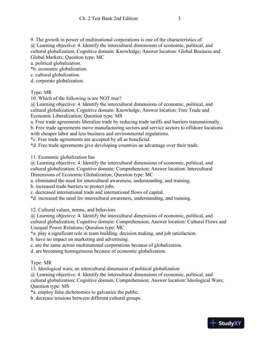 Intercultural Communication: Globalization and Social Justice Second Edition Test Bank, page 12