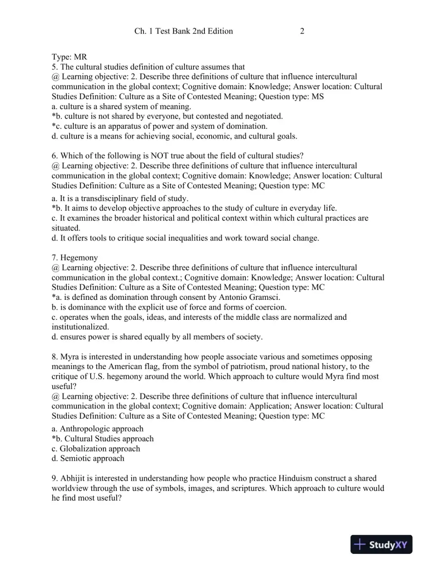 Intercultural Communication: Globalization and Social Justice Second Edition Test Bank, page 3