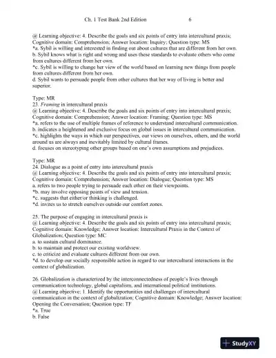 Intercultural Communication: Globalization and Social Justice Second Edition Test Bank - Page 7 preview image