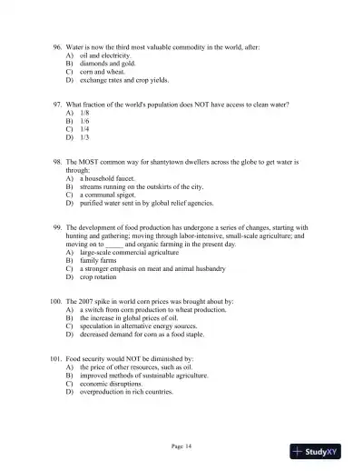 World Regional Geography Without Subregions: Global Patterns, Local Lives Seventh Edition Test Bank - Page 15 preview image
