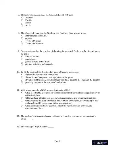 World Regional Geography Without Subregions: Global Patterns, Local Lives Seventh Edition Test Bank - Page 3 preview image