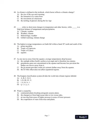 World Regional Geography Without Subregions: Global Patterns, Local Lives Seventh Edition Test Bank - Page 8 preview image